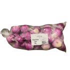 Peeled red onions