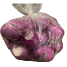 Peeled red onions