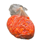 Red bell peppers strips